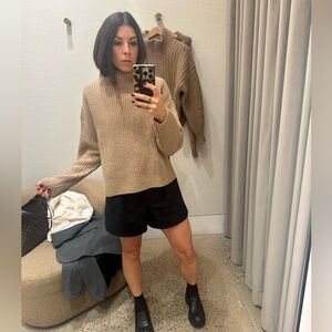 Banana Republic Camel Ribbed Turtleneck Sweater